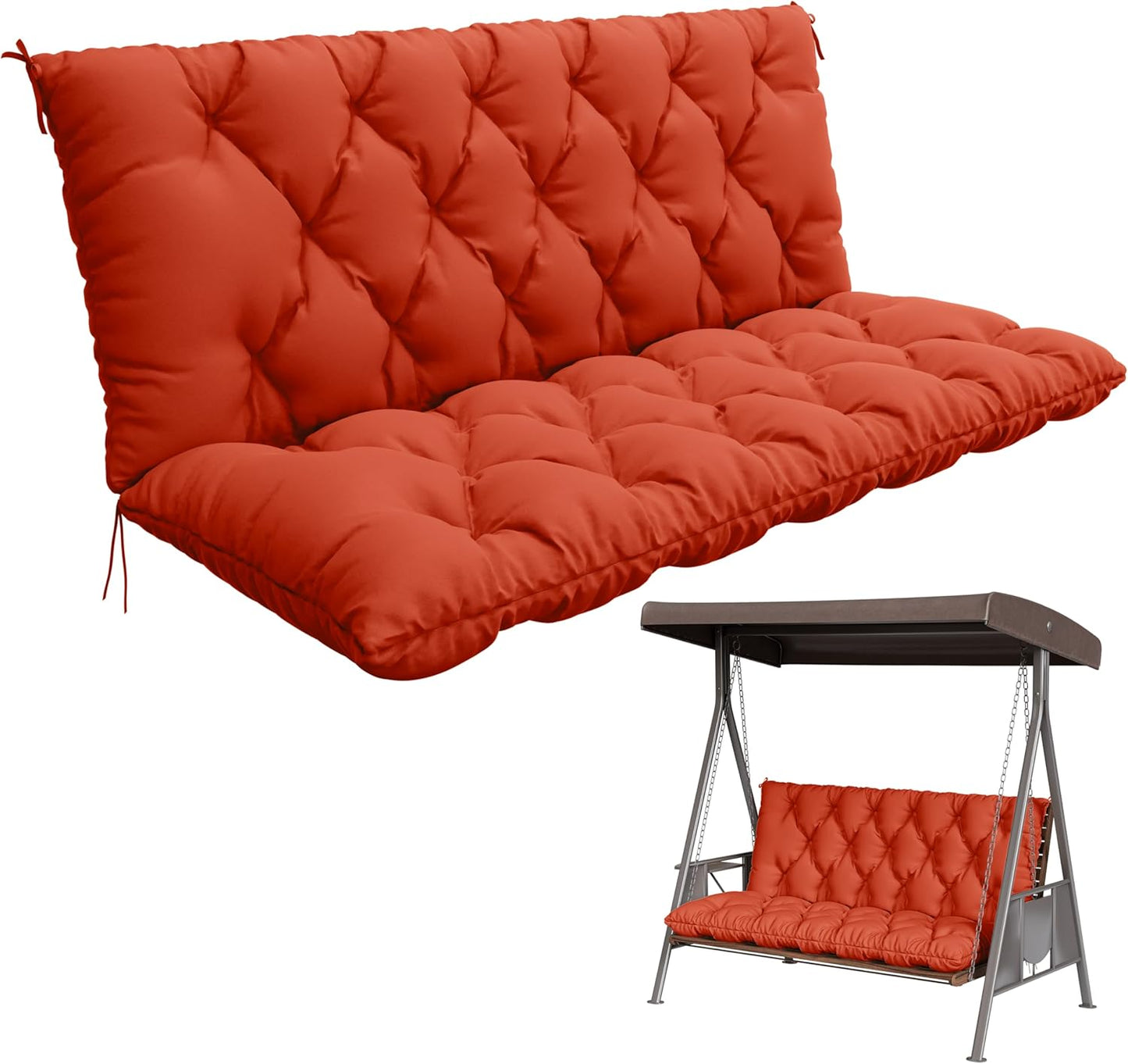 Porch Swing Cushion with Backrest for Outdoor Comfort and Style