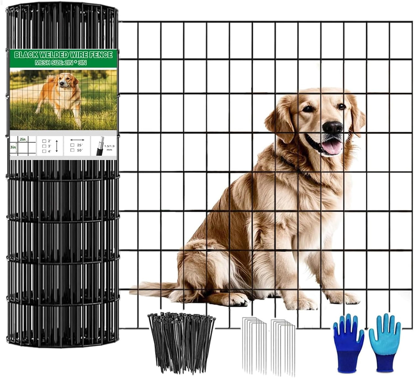 Welded Wire Fence 24in x 50ft for Garden and Poultry Protection