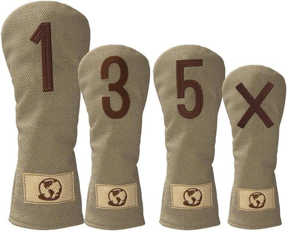 Premium Golf Club Head Covers Set of 4 for Drivers and Fairways