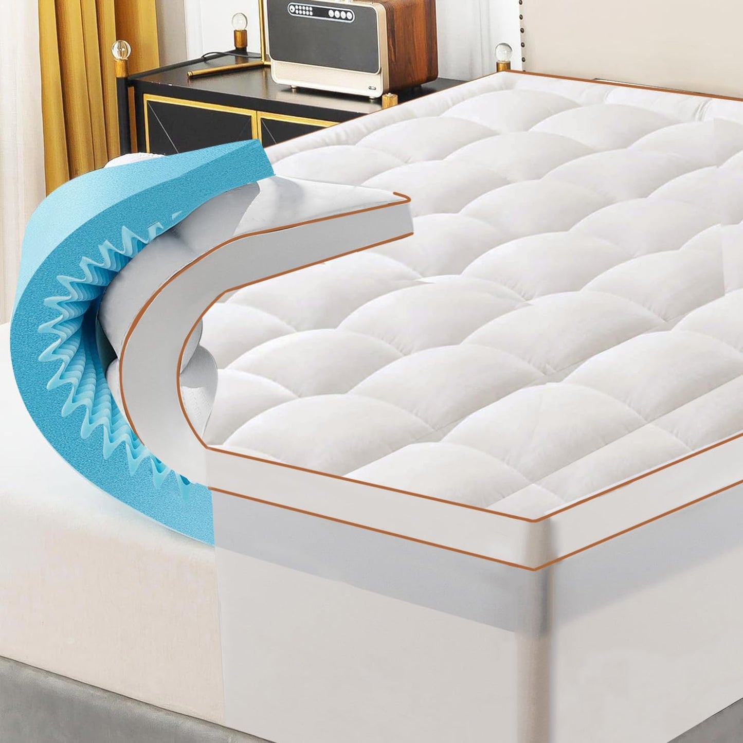 WhatsBedding Memory Foam Mattress Topper for Ultimate Comfort