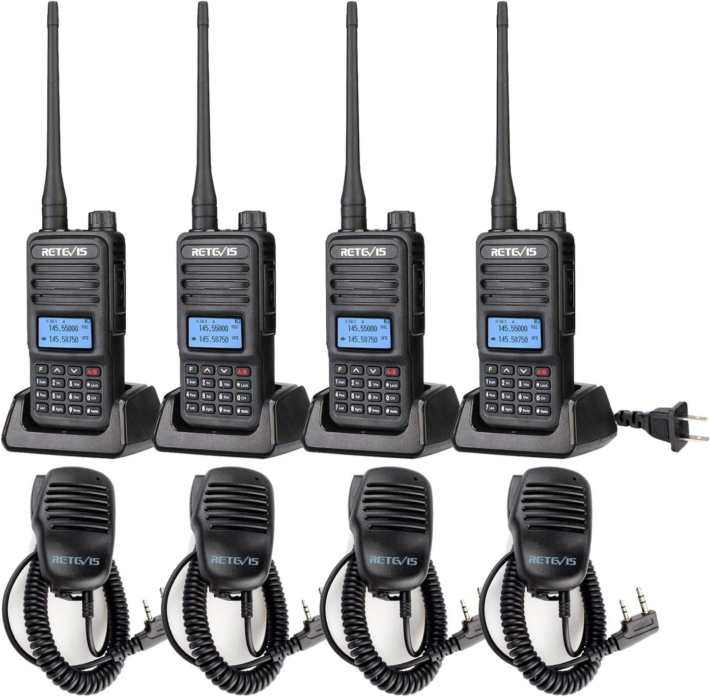 Retevis RT85 Long Range 2 Way Radio with Mic for Professionals