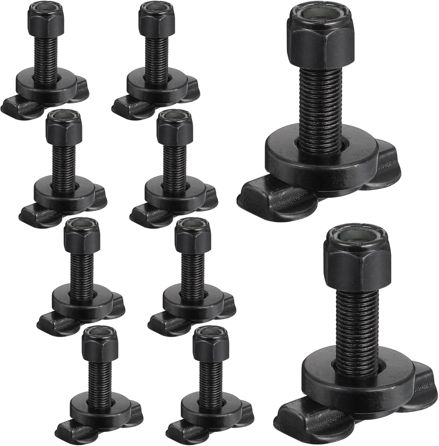 Therwen 10 Pcs L Track Double Lug Stud Nut Fitting for Cargo Control