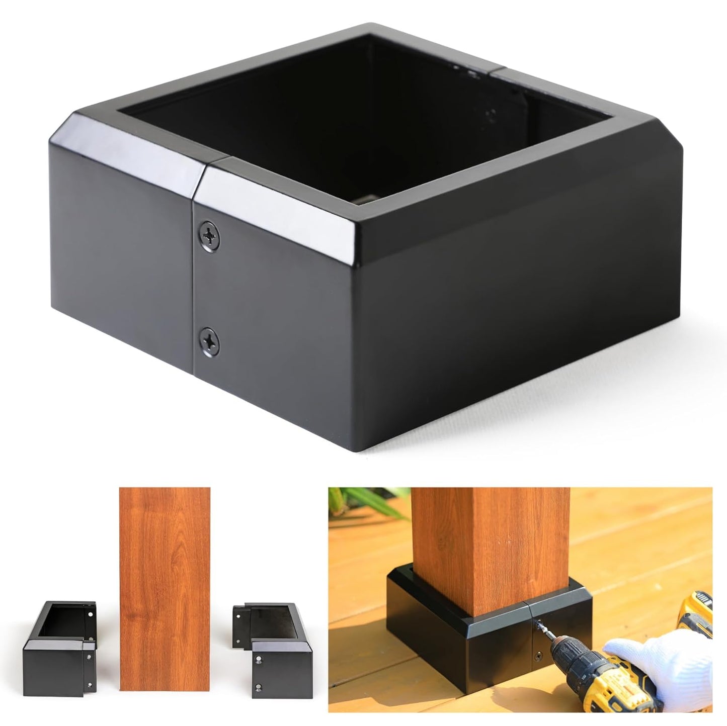 Aluminum Deck Post Base Cover 6inx6in for Outdoor Railing