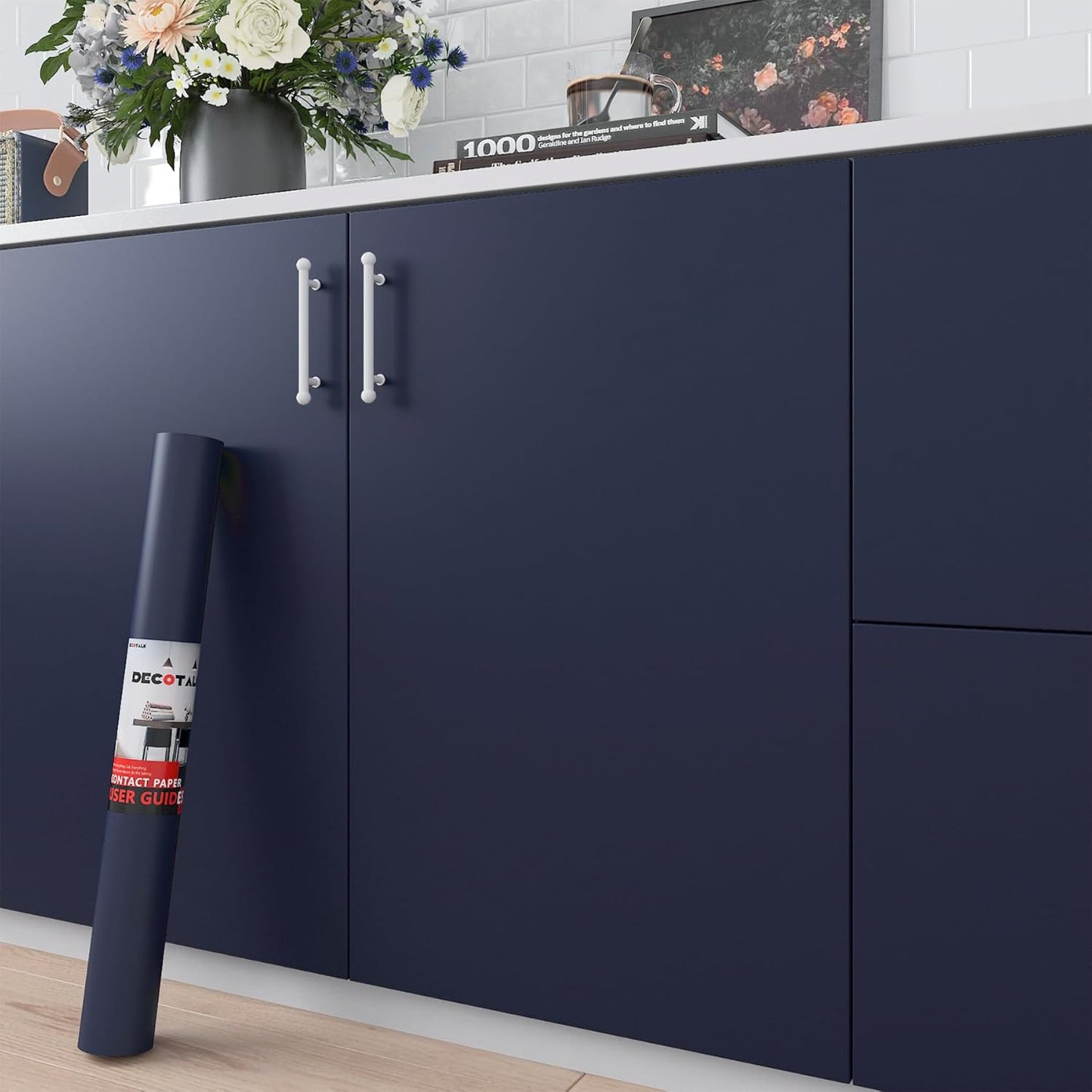 Decotalk Dark Blue Wallpaper Peel and Stick for Easy Decor