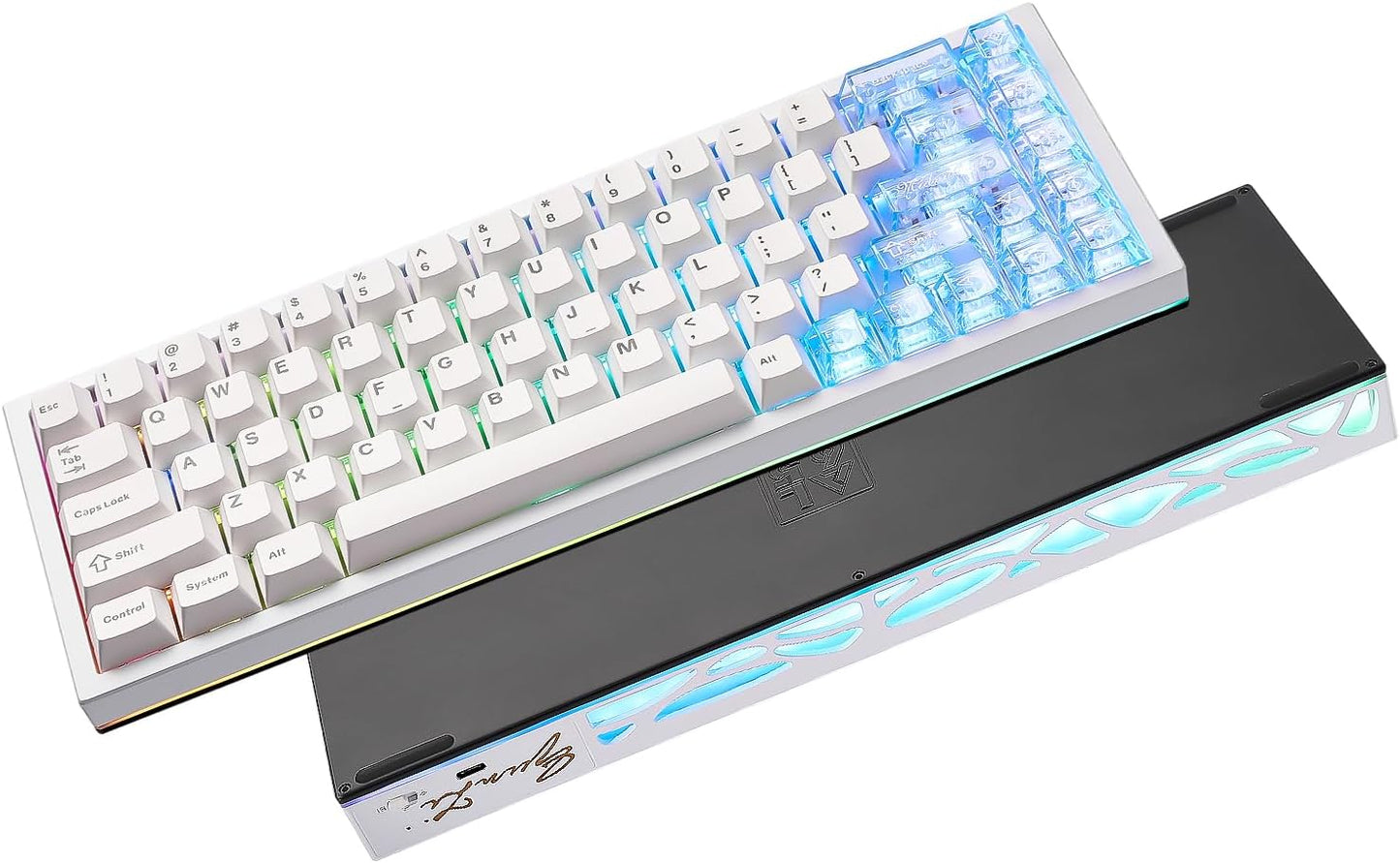 YUNZII AL65 Wireless Mechanical Keyboard with RGB Backlit Design