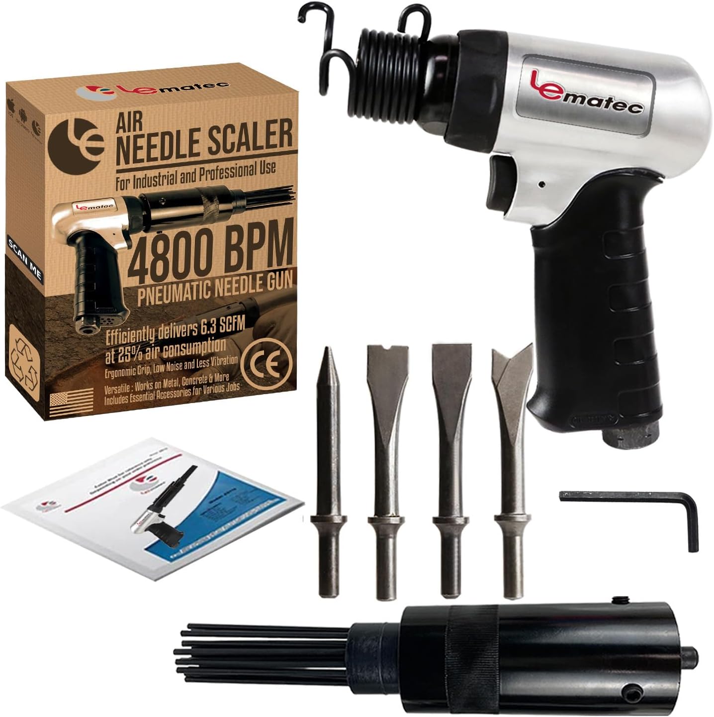 Powerful Metalworks Gun Kit: LE LEMATEC Air Needle Scaler