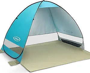 G4Free Large Pop Up Beach Tent for 3-4 Person Sun Shelter