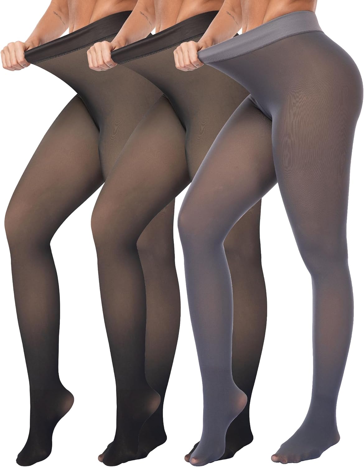 Fleece Lined Winter Tights for Women - Warm Opaque Leggings