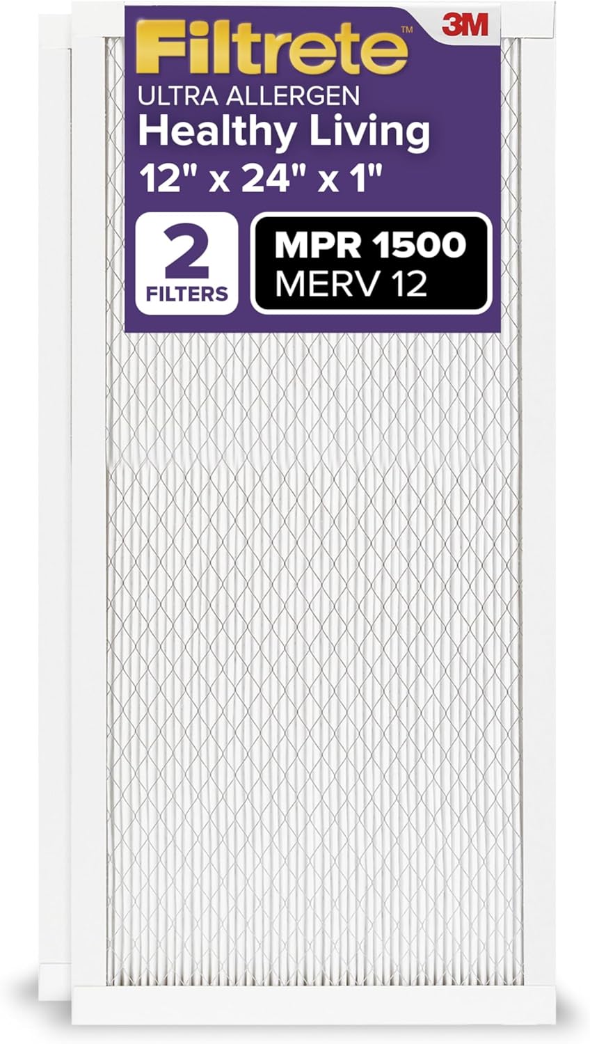 Filtrete 12x24x1 AC Furnace Air Filter for Cleaner Air