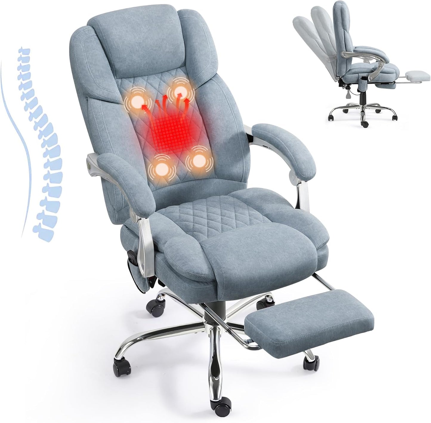 Ultimate Comfort: Heated Massage Executive Chair