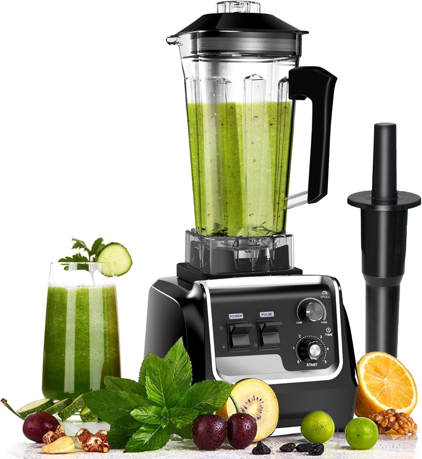 High Power 2200W Smoothie Blender - 2L Capacity, Timer, Ice Crush ~ UneedMe