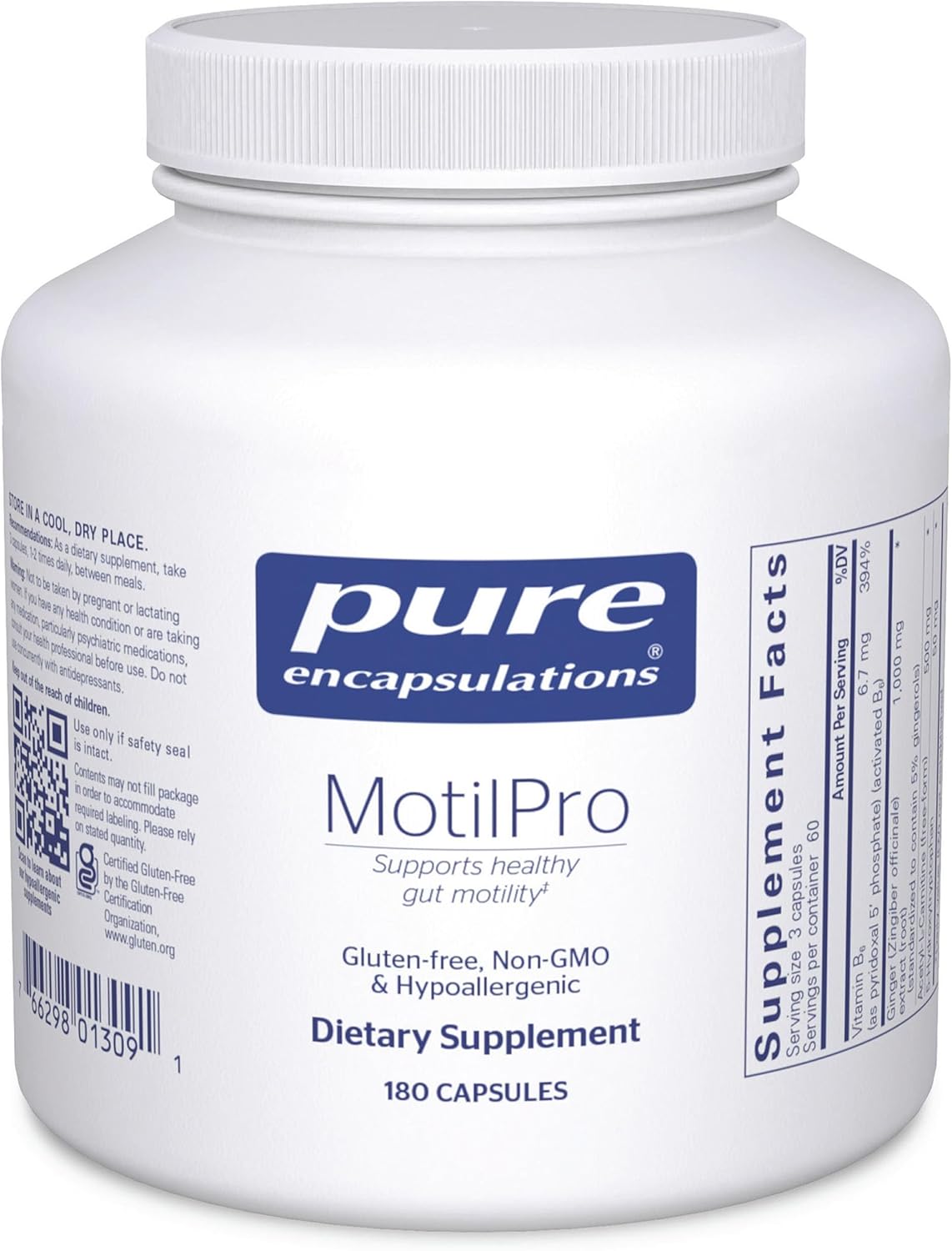Pure Encapsulations MotilPro for Healthy Gut Motility Support