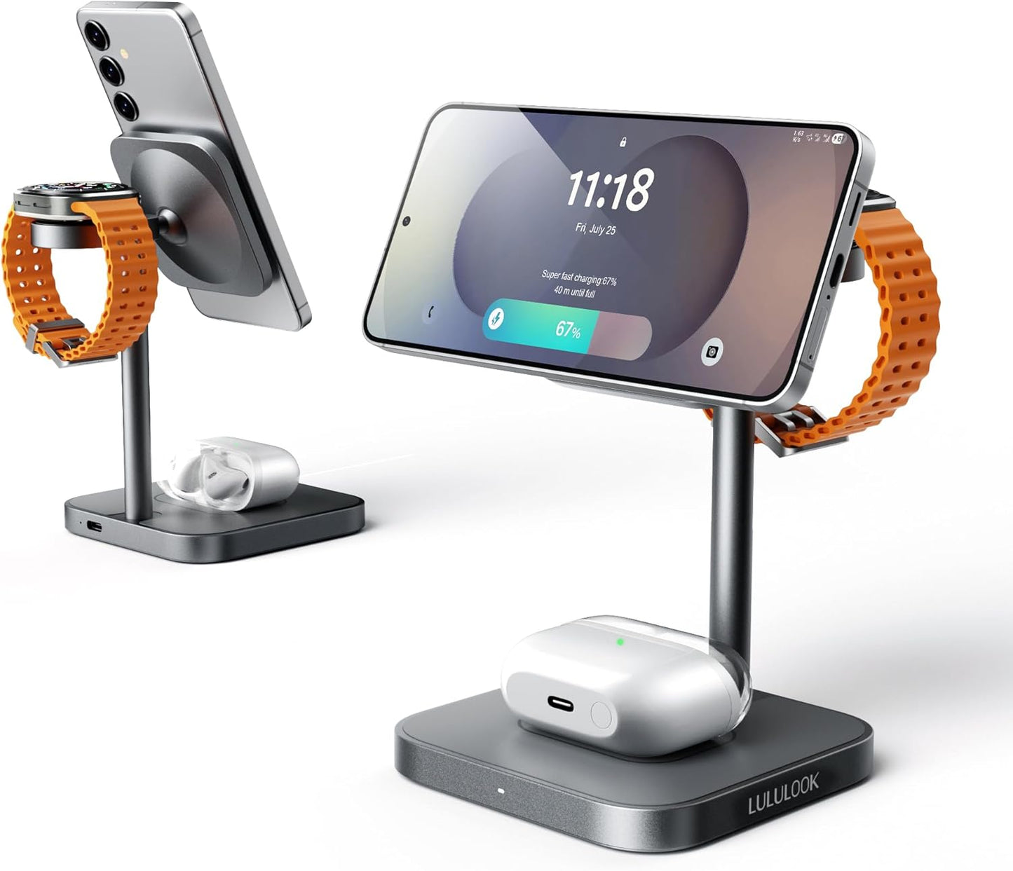 Magnetic 3 in 1 Wireless Charging Station for Samsung Devices