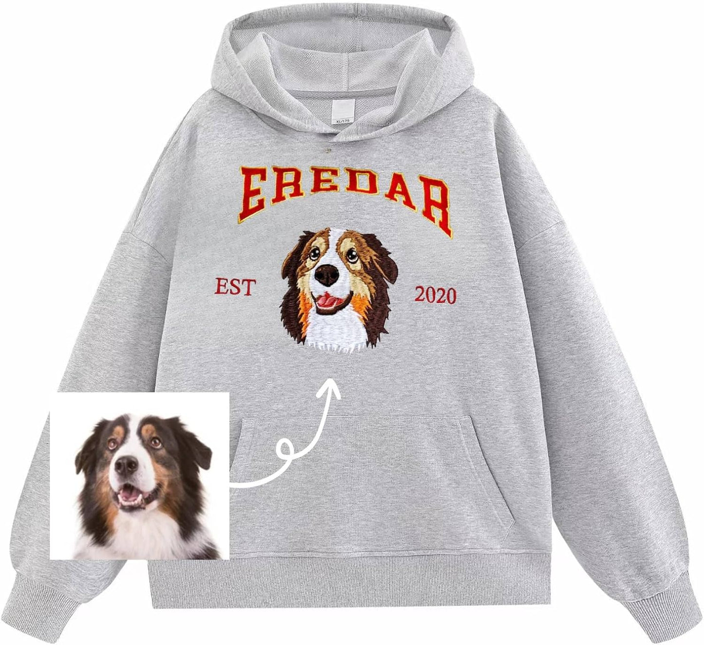 Personalized Dog Mom Embroidered Sweatshirt - Create Your Pet's Face