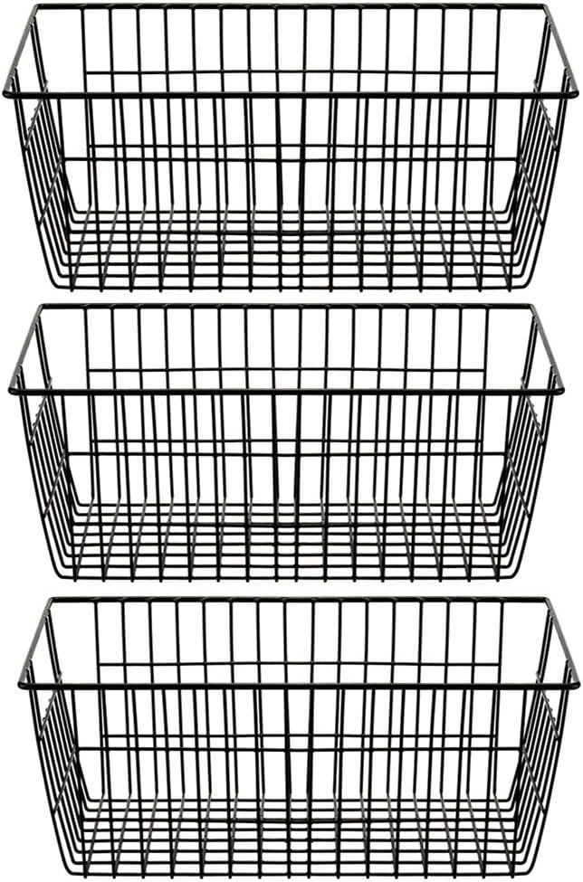 SANNO Freezer Baskets for Home Organization - Set of 3 Bins