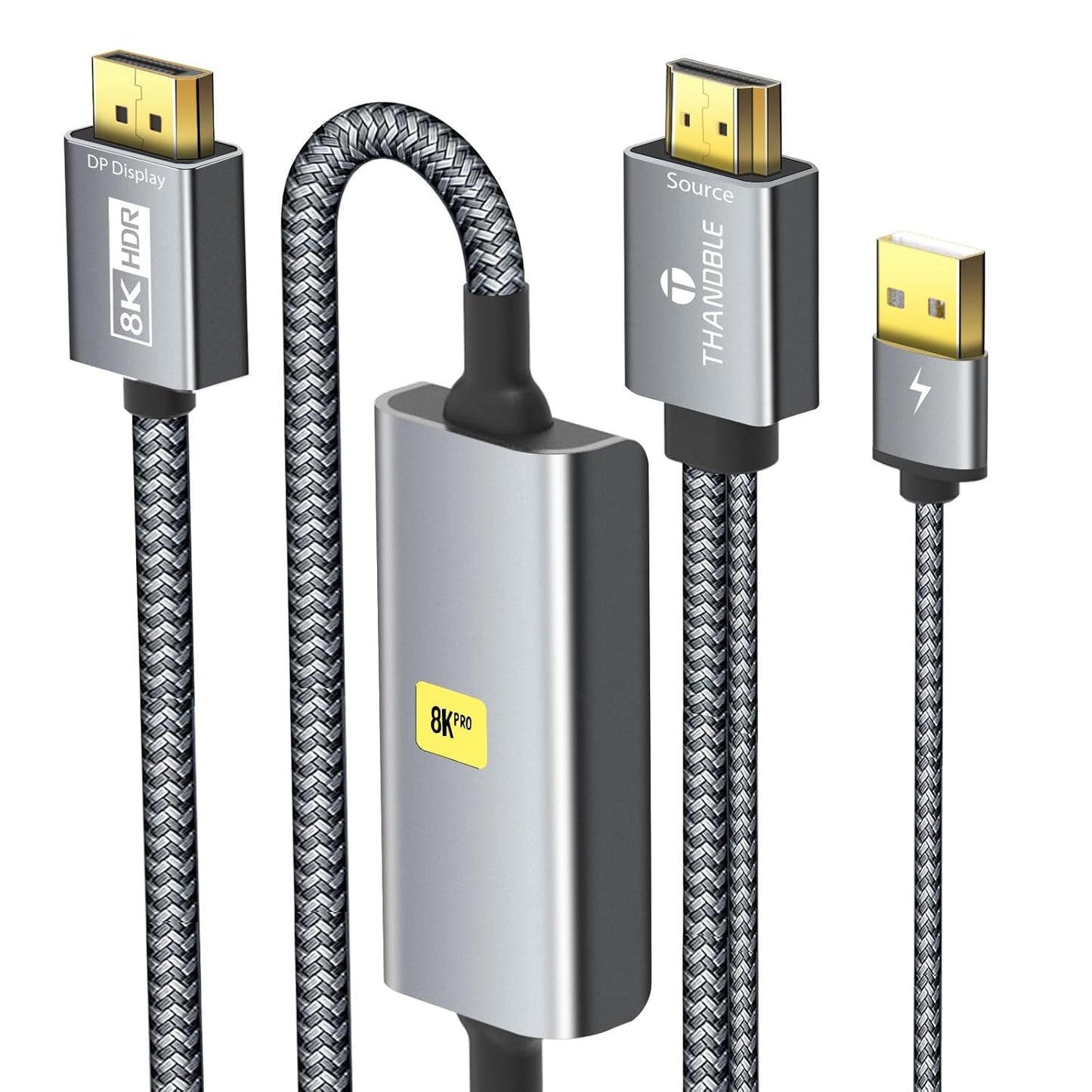 8K HDMI to DisplayPort Cable 6 FT for Stunning Visual Clarity