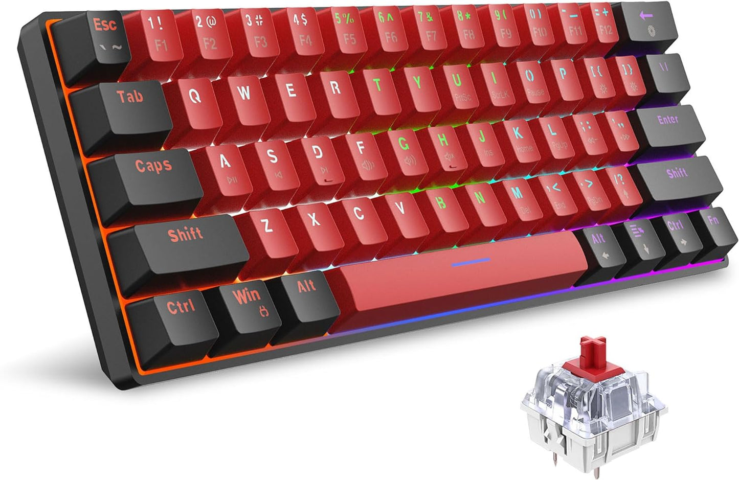 Ultra-Fast Red Switch Mini Keyboard