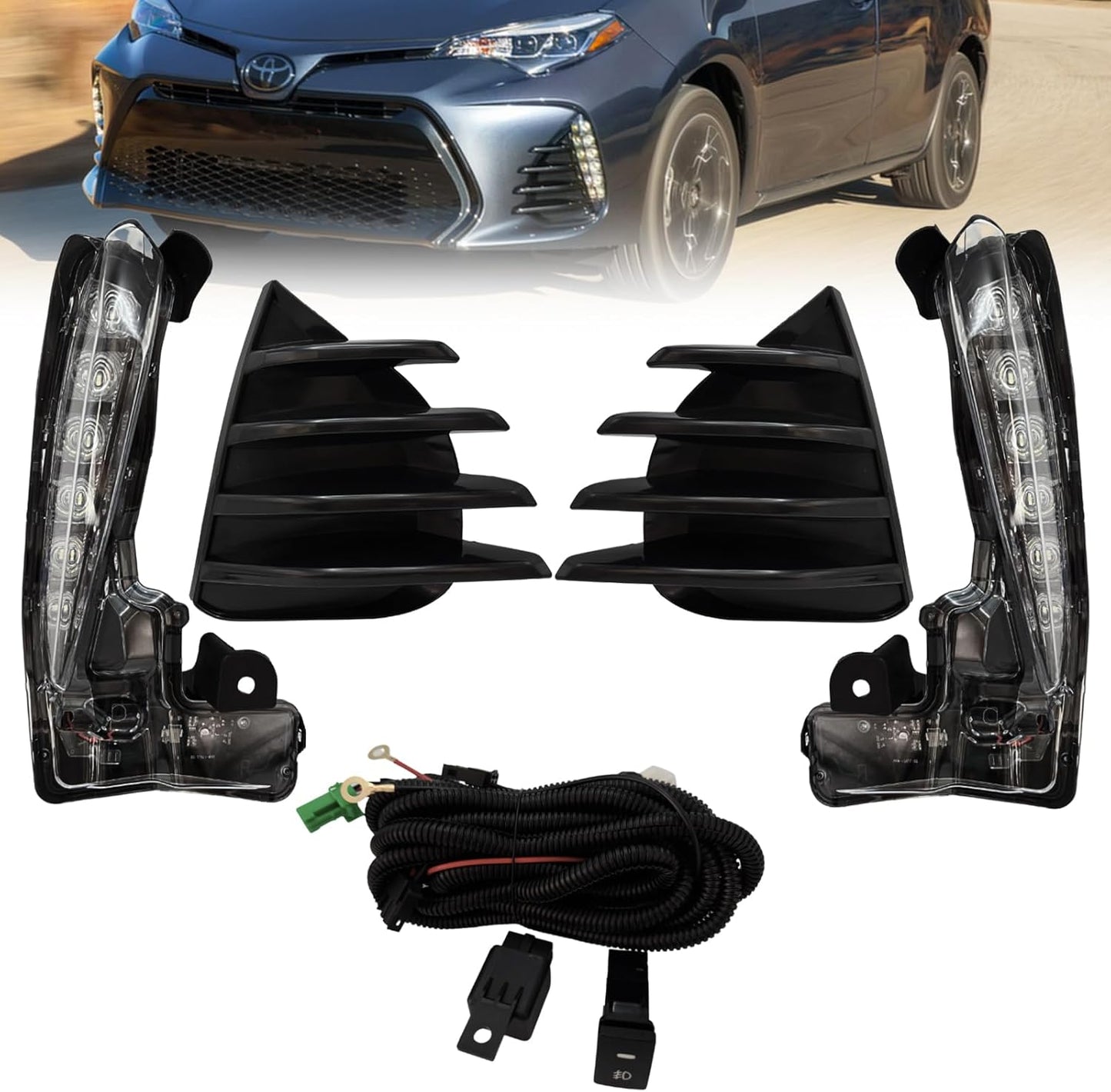 Daytime Running Lights Replacement for 2017-2019 Toyota Corolla