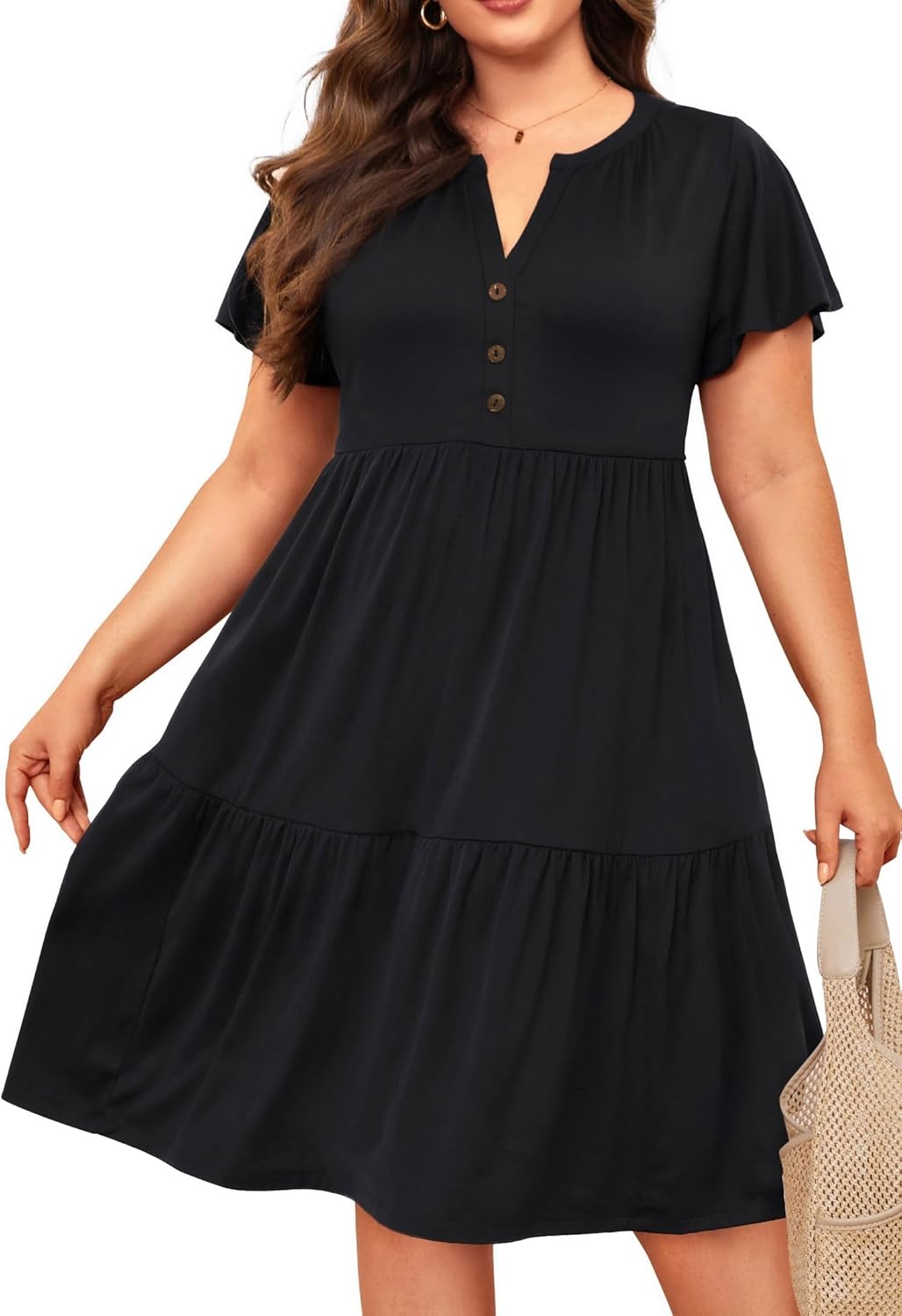 Plus Size Summer Dress for Women - Casual Sundress Boho Style