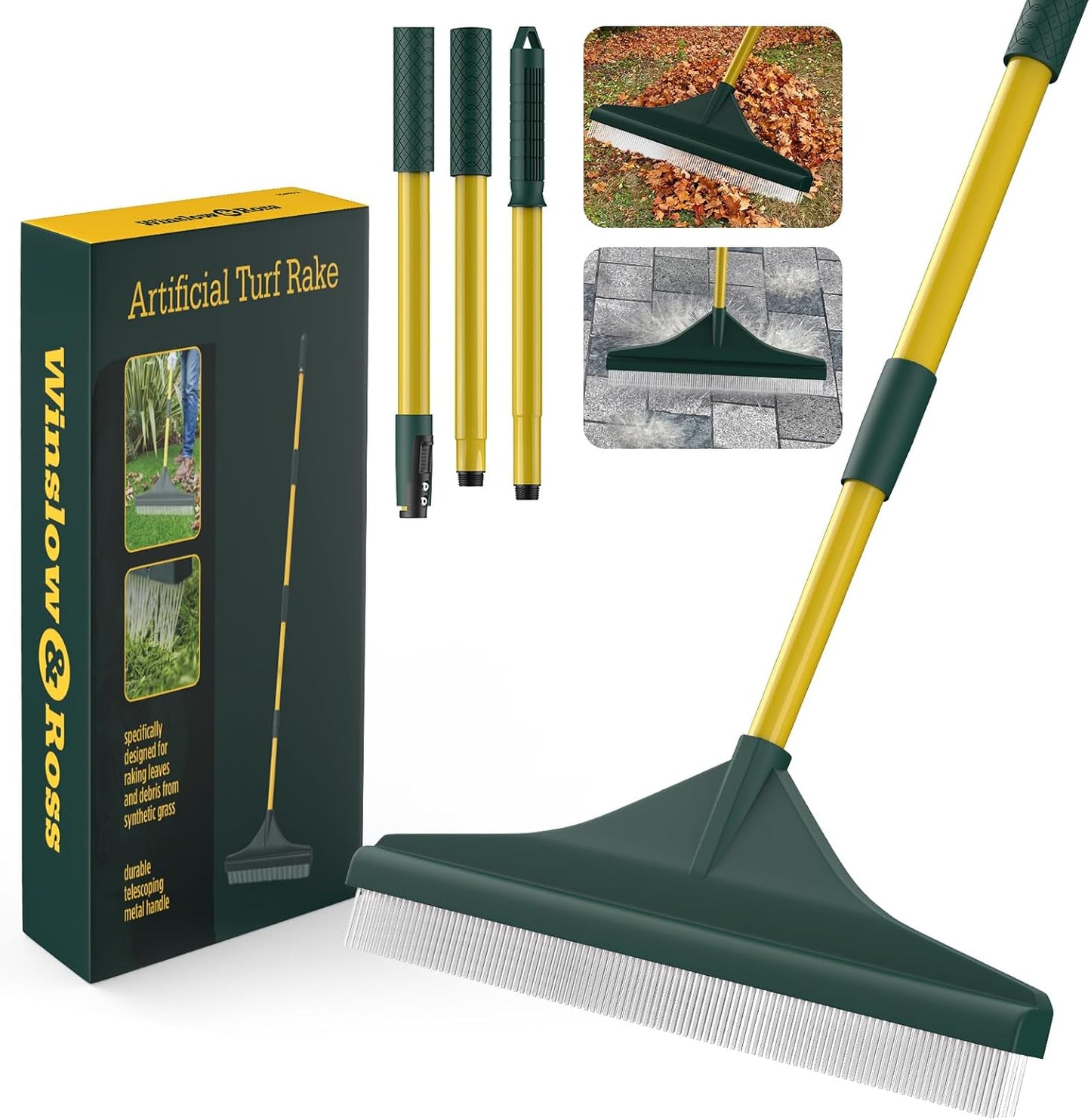 Artificial Turf Rake with Steel Handle for Easy Cleanup Tasks