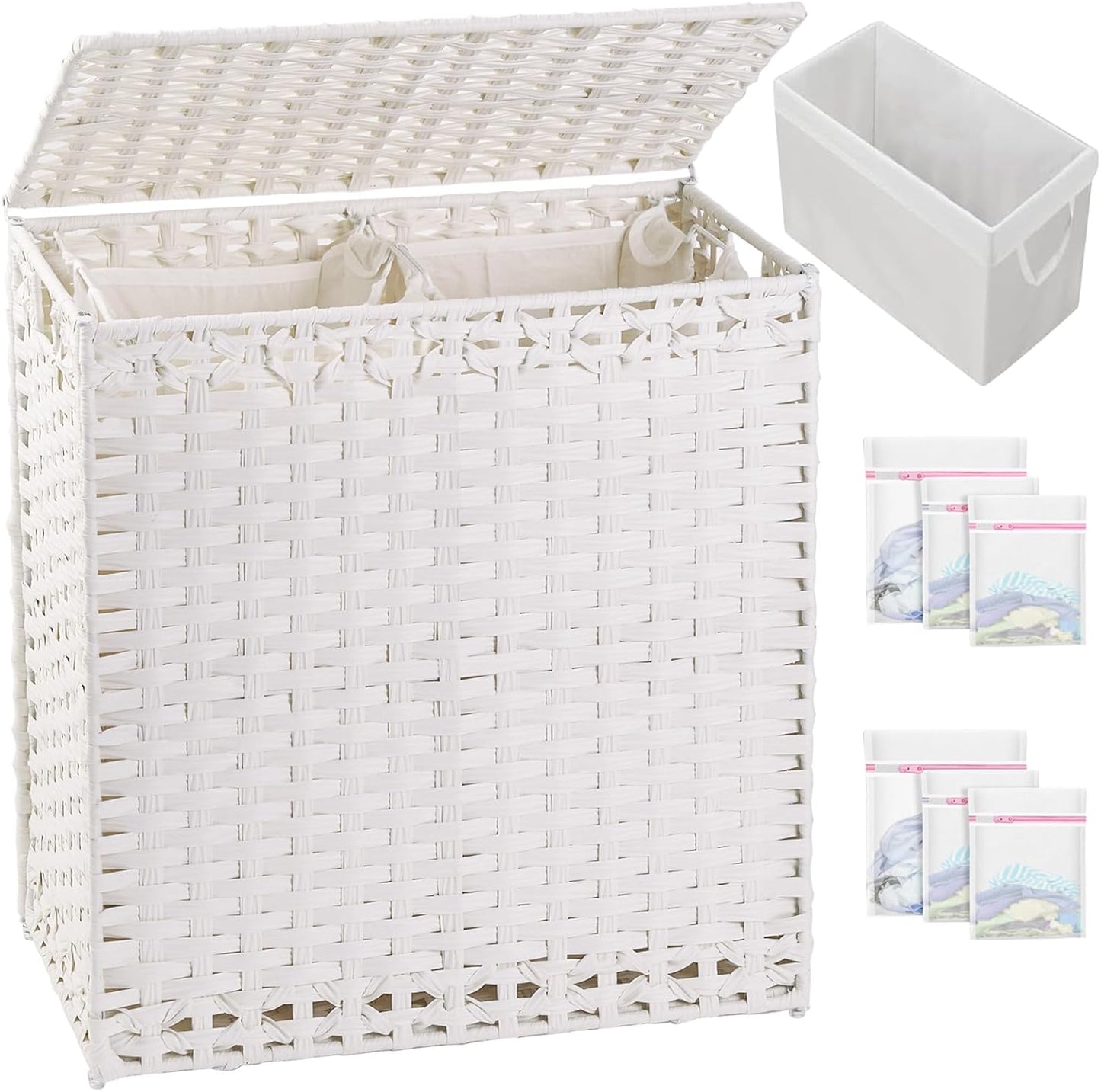 Stylish Wicker Laundry Hamper with Lid for Easy Organization