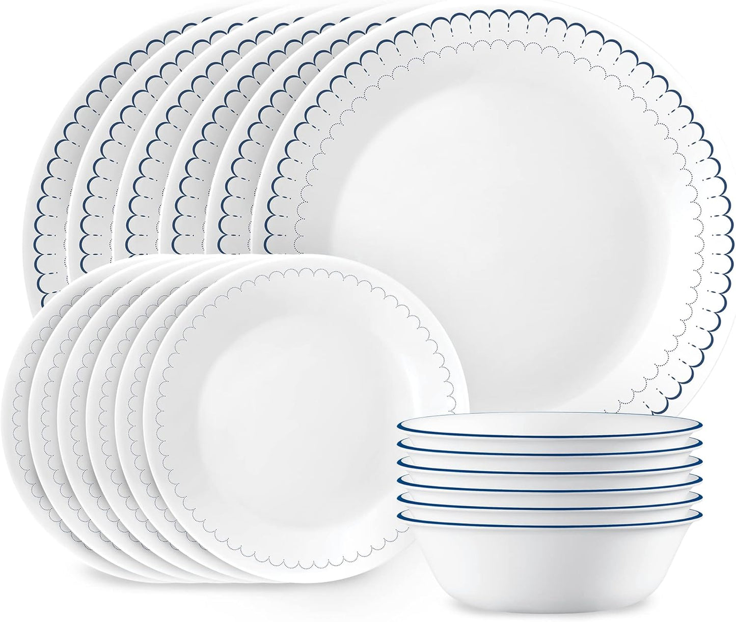 Corelle 18-Piece Dinnerware Set for 6, Lightweight and Durable