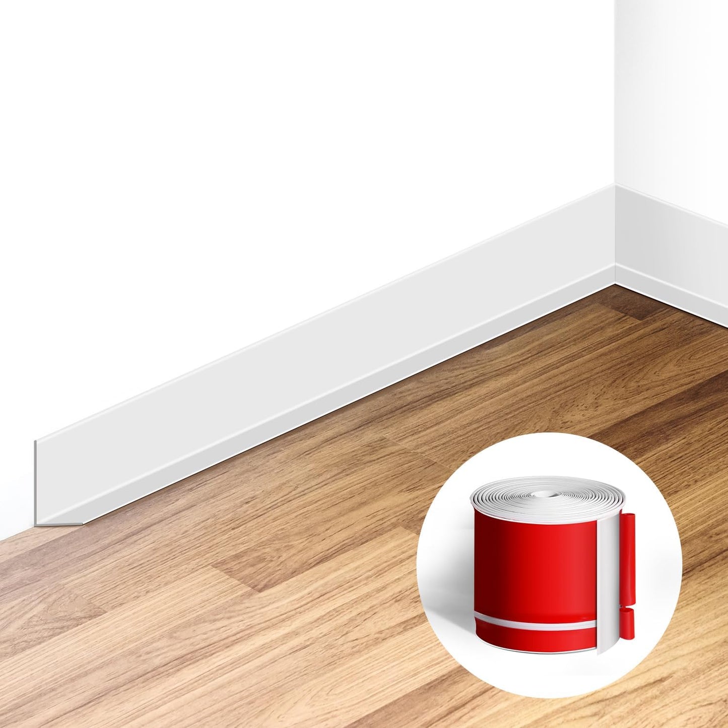 Flexible Baseboard Molding Trim 3 Inch x 40 Feet Self Adhesive