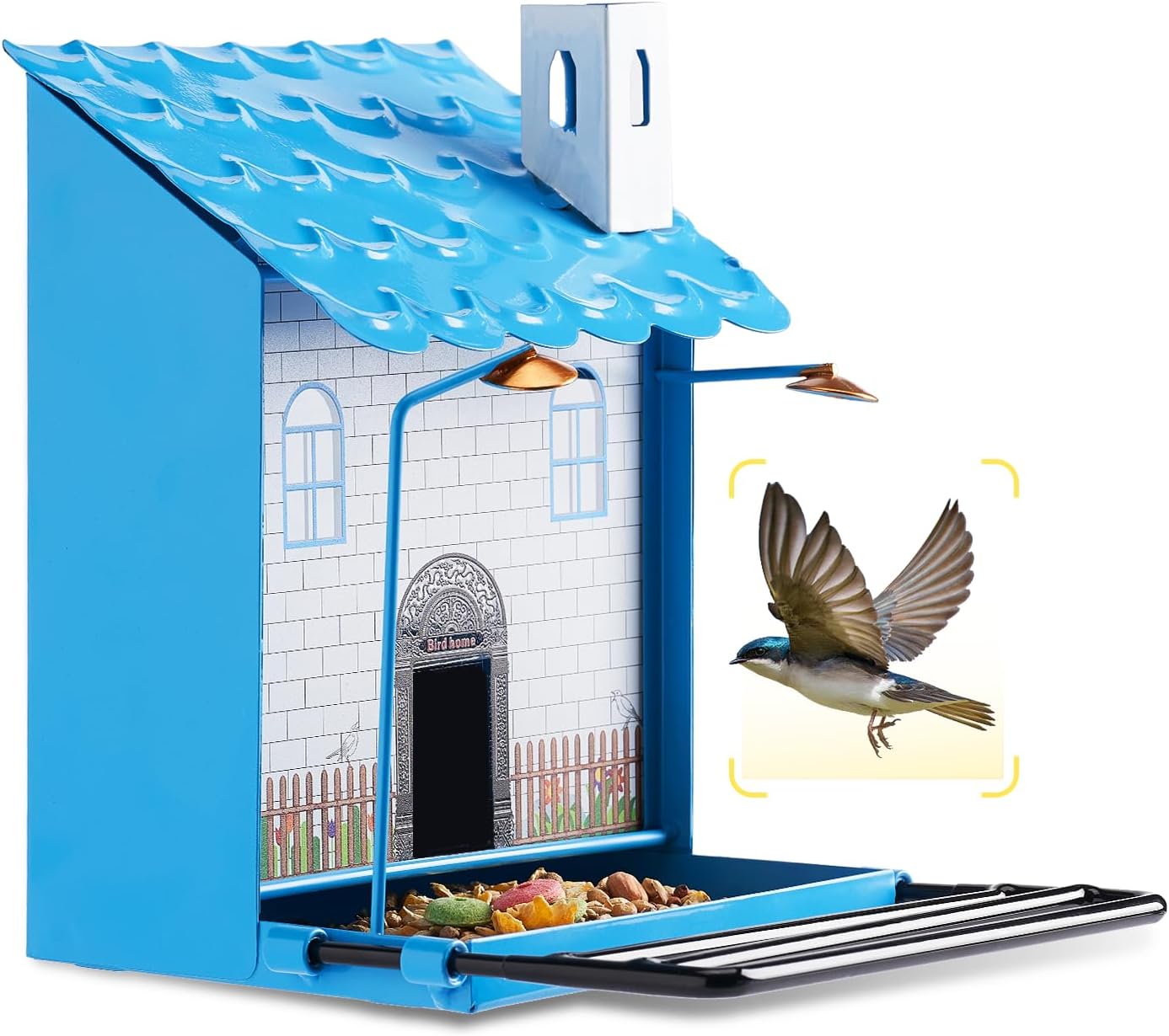 Durable Metal Outdoor Bird Feeder - Waterproof & Chic Garden Gift