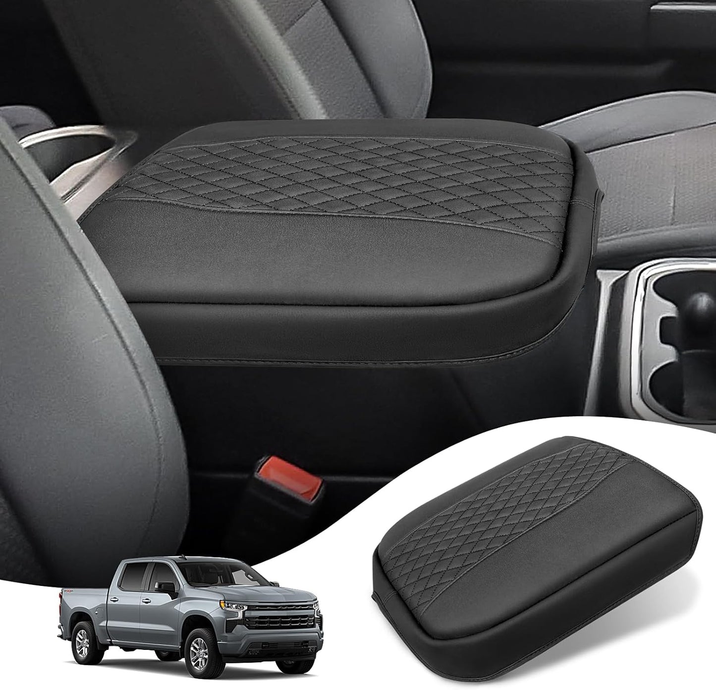 Car Center Console Cover for Chevy Silverado GMC Sierra 2019-2025