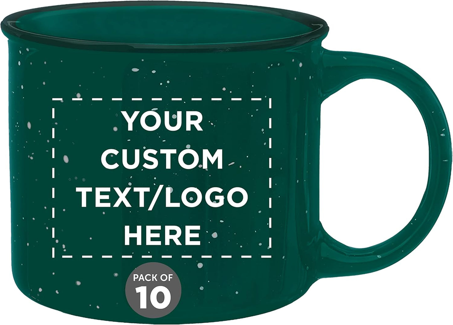 Custom Ceramic Campfire Coffee Mugs Set of 10 - Perfect for Outdoors