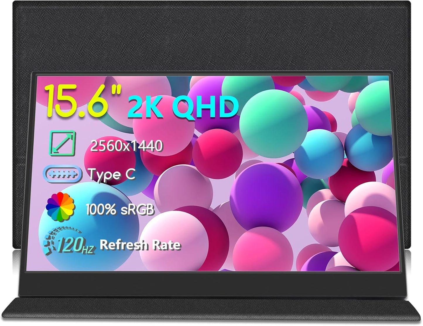 Ultimate Gaming Experience: 15.6'' 2K 120Hz HDR Portable Monitor