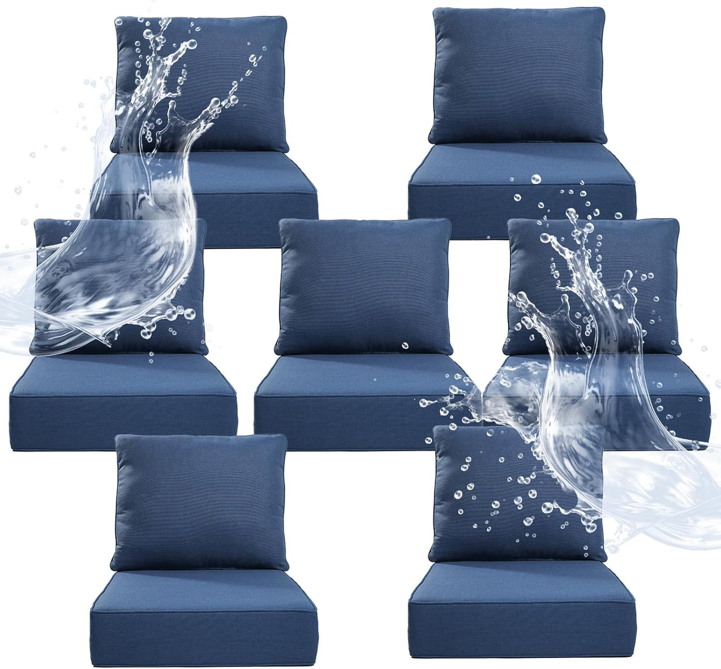 6 Inch Thicker Outdoor Chair Cushion Set for Ultimate Comfort