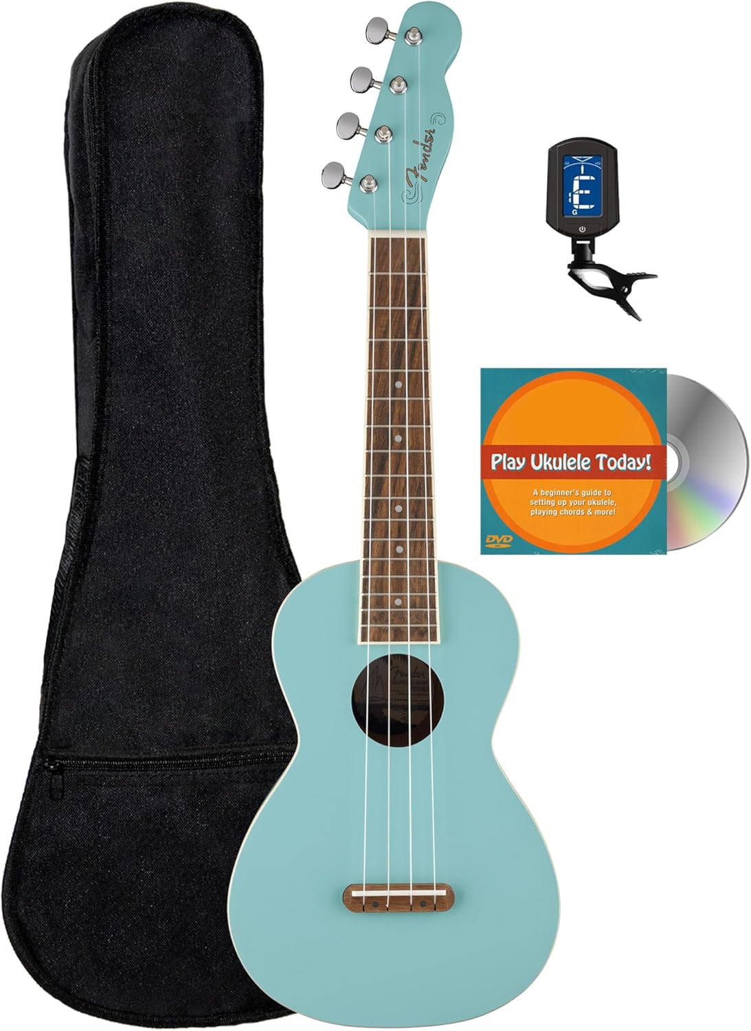 Fender Monterey Concert Ukulele Bundle with Gig Bag and Tuner