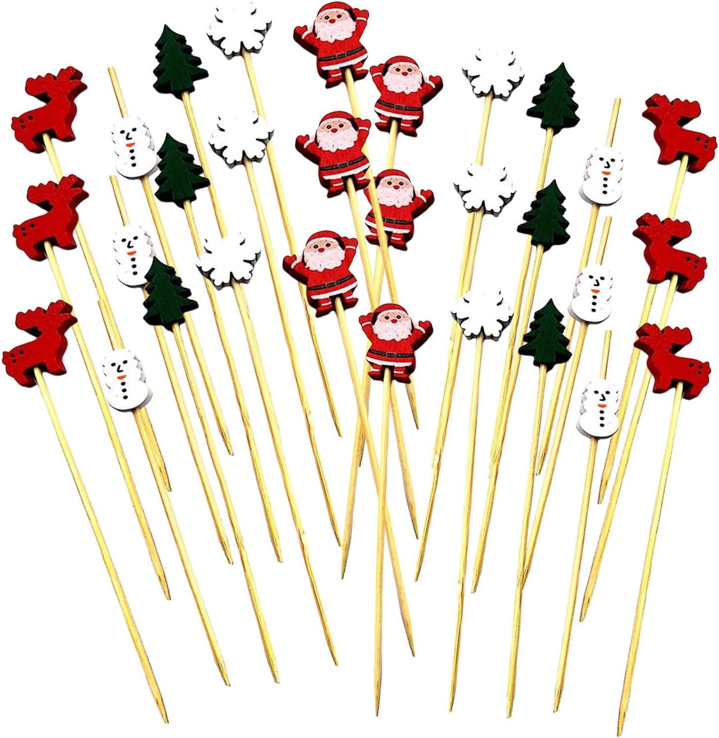 100 Xmas Cocktail Picks - Festive Appetizer Skewers