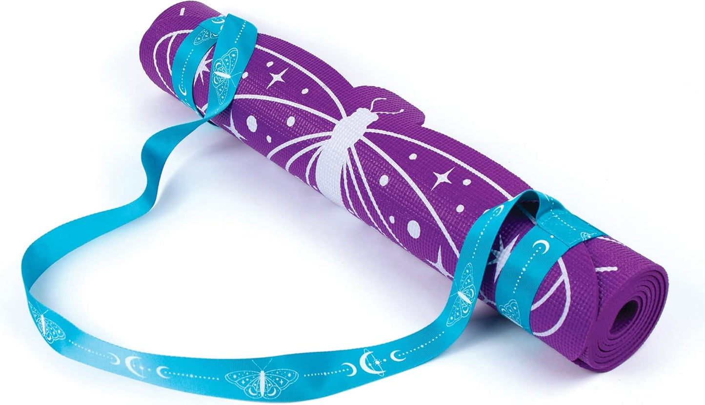 Purple Celestial Kids Yoga Mat - 24' x 60' - Ages 6-16 - Make It Real