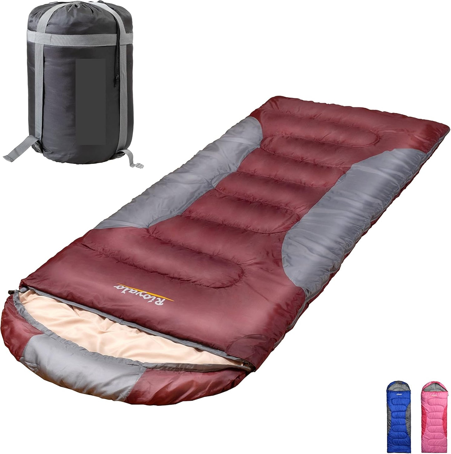 0 Degree Winter Sleeping Bags for Adults Camping - Portable Waterproof
