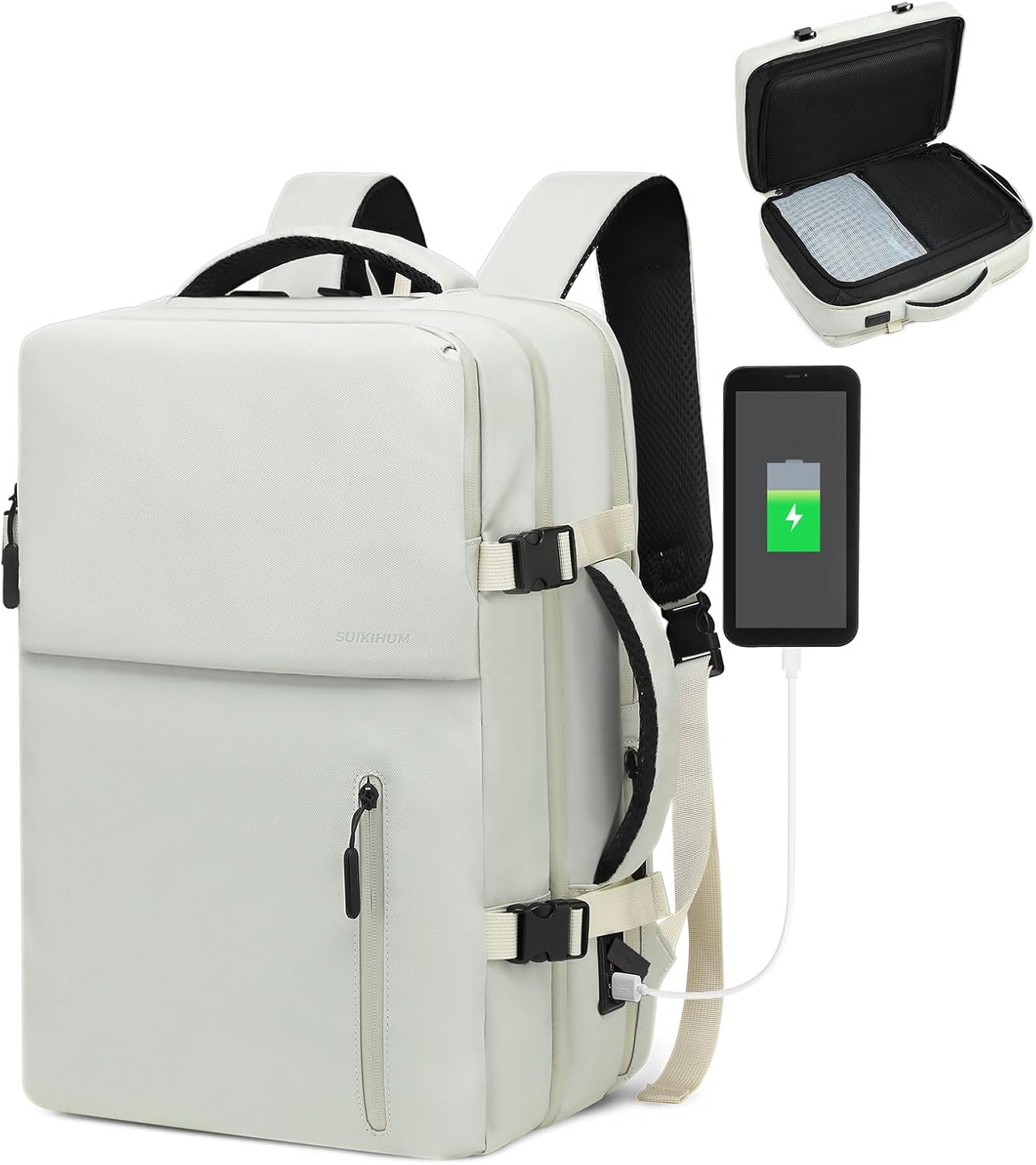 Business Travel Carry on Backpack with USB Ports for Convenience