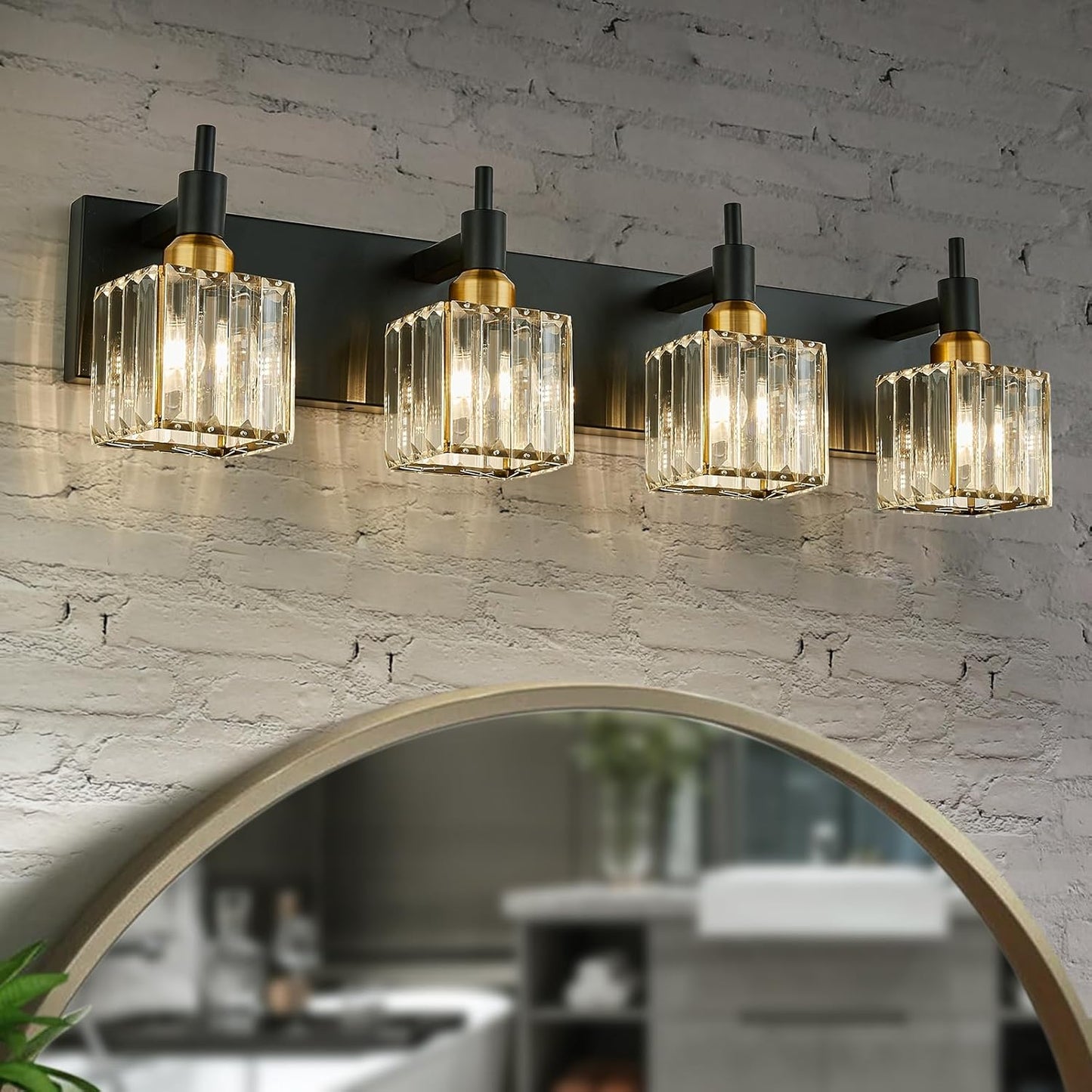 Modern Crystal Bathroom Lighting Fixtures for Luxurious Style