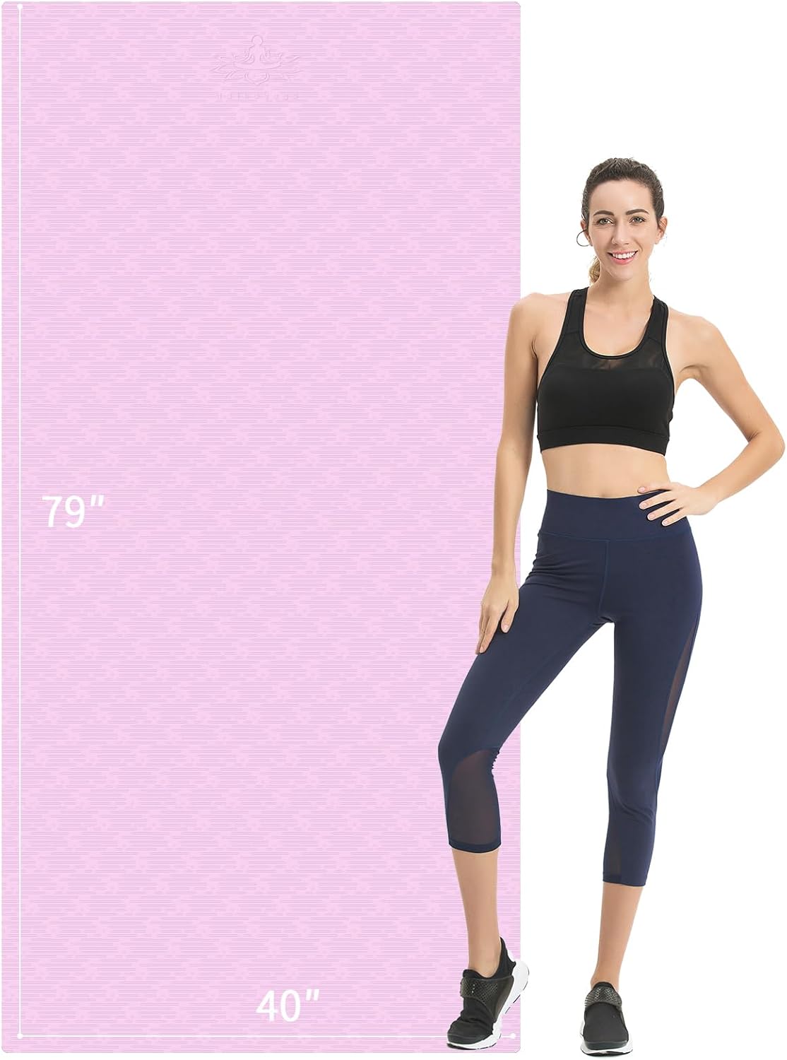 Extra Long TPE Yoga Mat for Comfort and Stability in Workouts