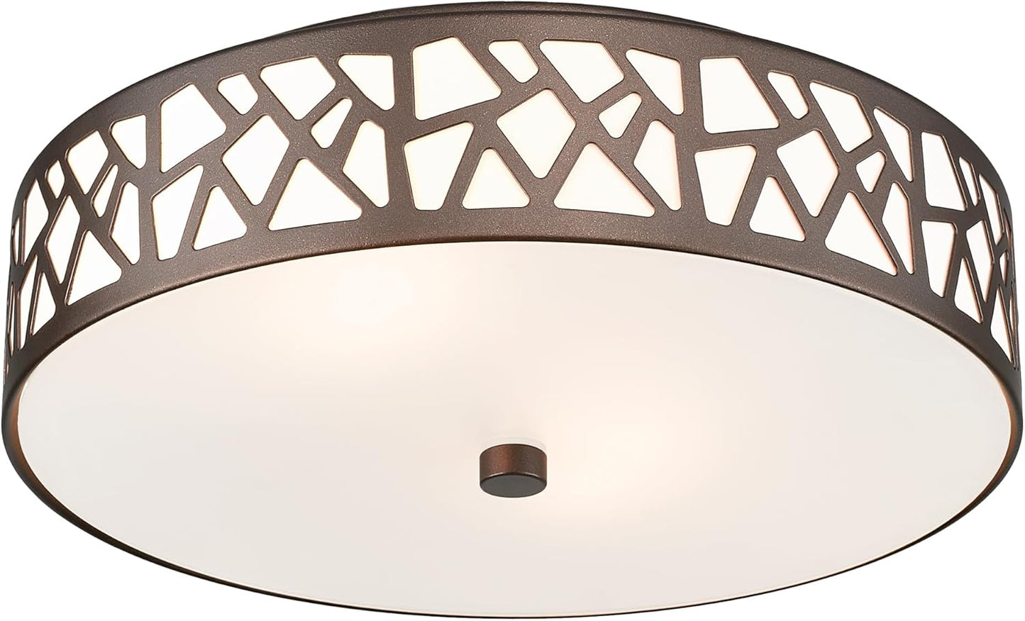 12 Inch Flush Mount Ceiling Light with Vintage Design for Home