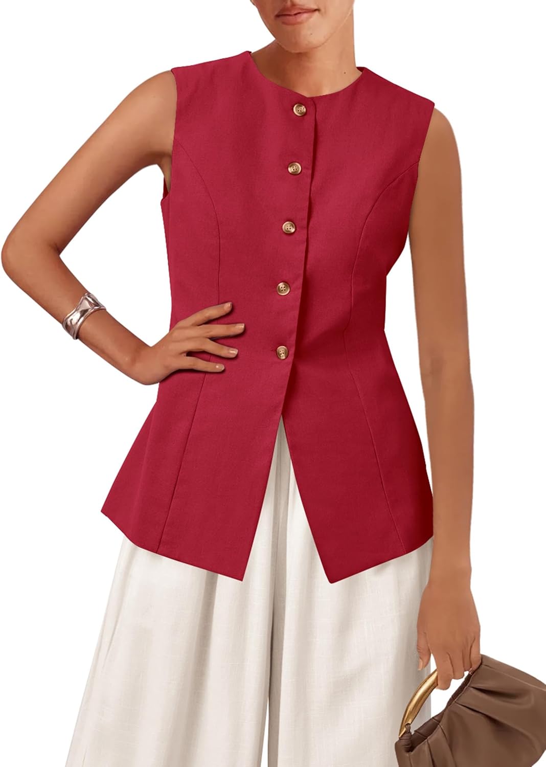 KIRUNDO Blazer Vest for Women: Trendy Summer Business Casual