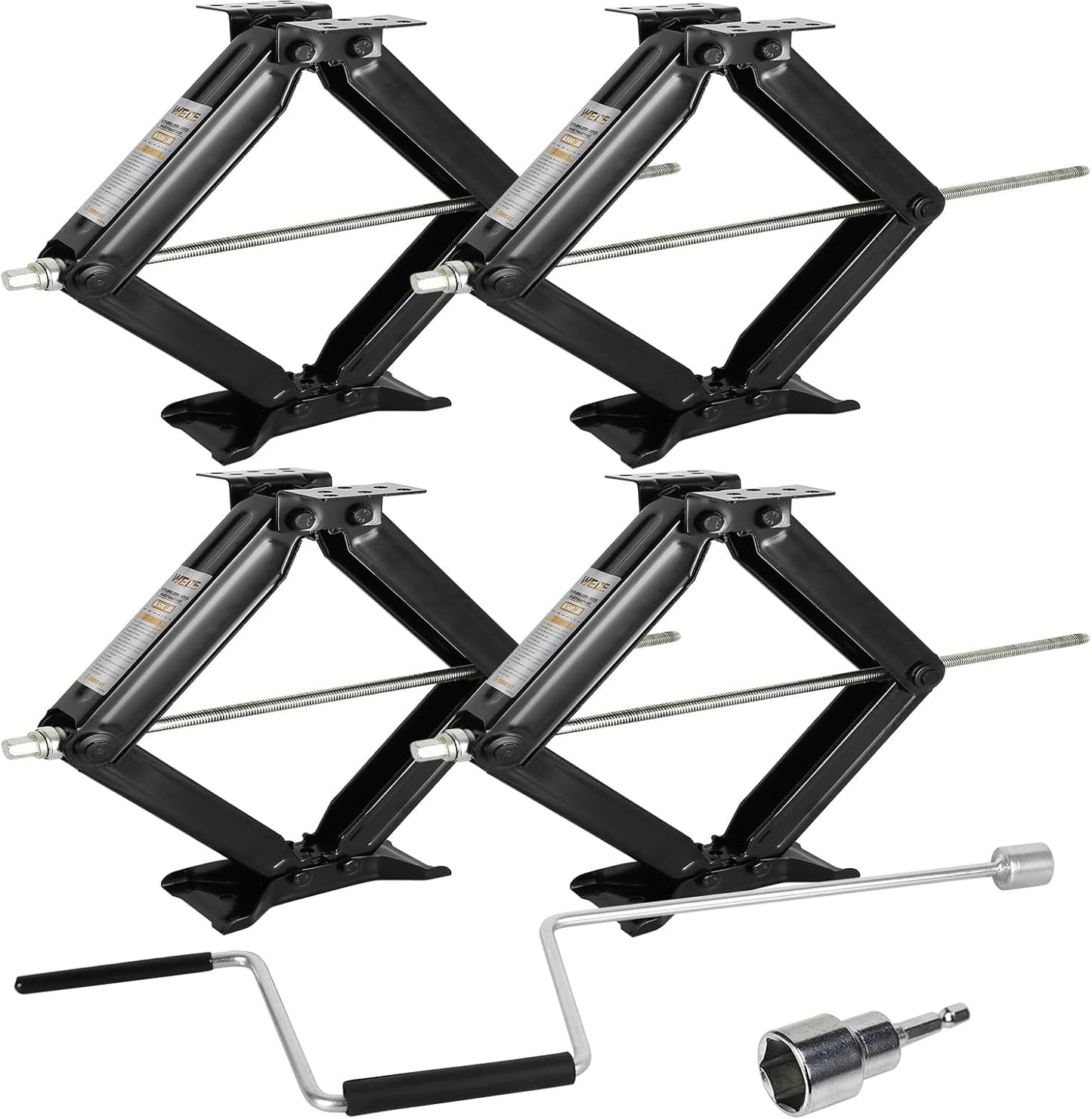 WEIZE Set of 4 Camper RV Trailer Stabilizer Jacks 24 in 6500 lbs