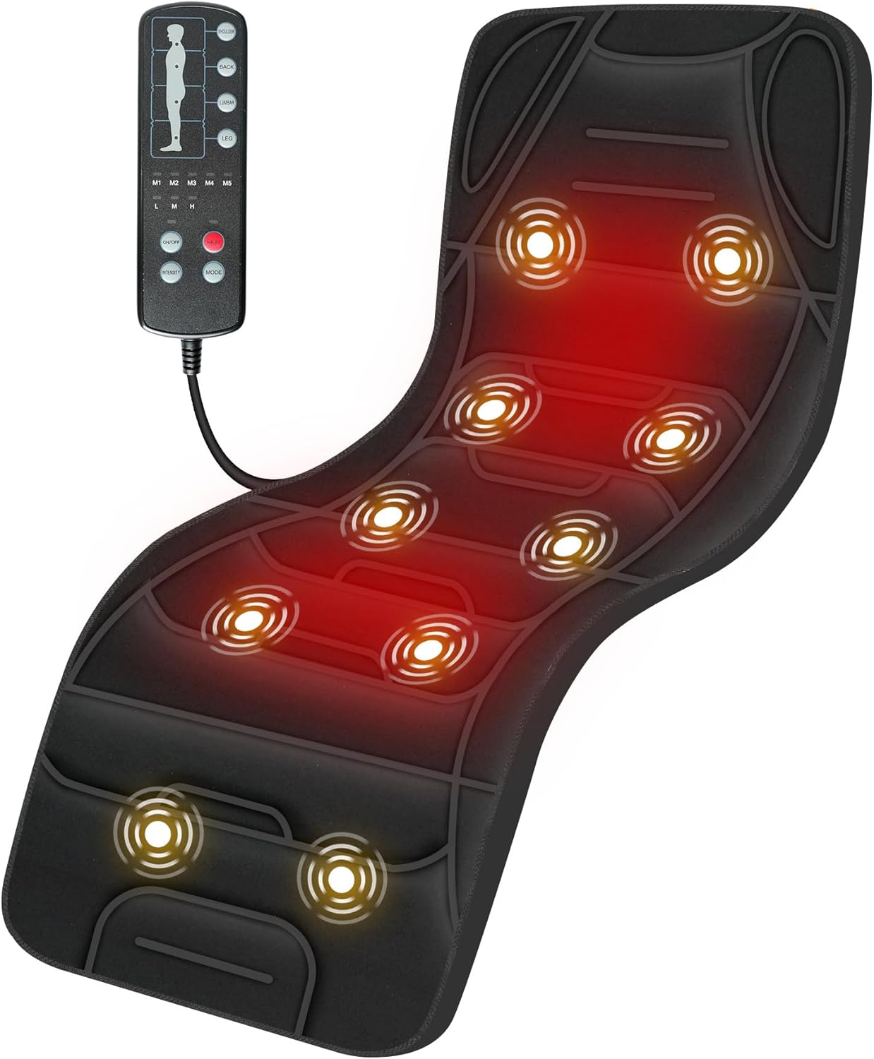 10-Motor Vibration Mattress Pad