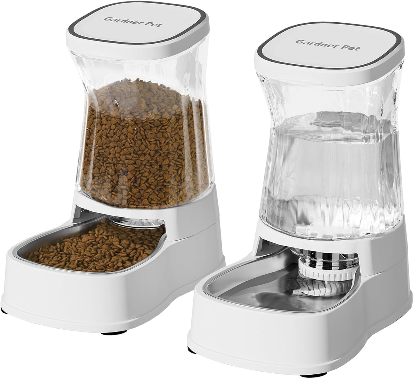 Automatic Pets Gravity Feeder and Water Dispenser Set for Dogs