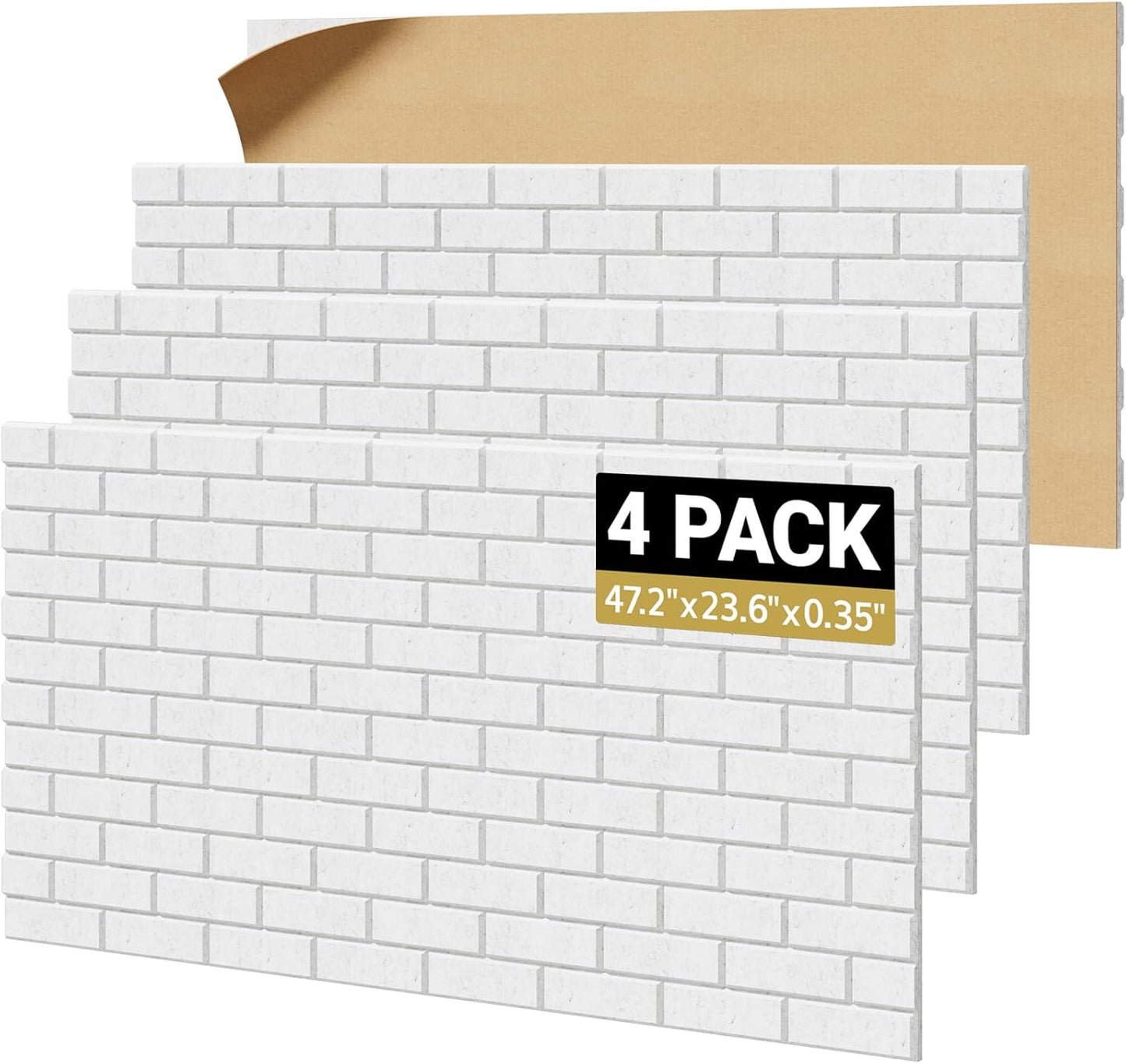 TONOR Brick Pattern Acoustic Panels for Soundproofing Rooms
