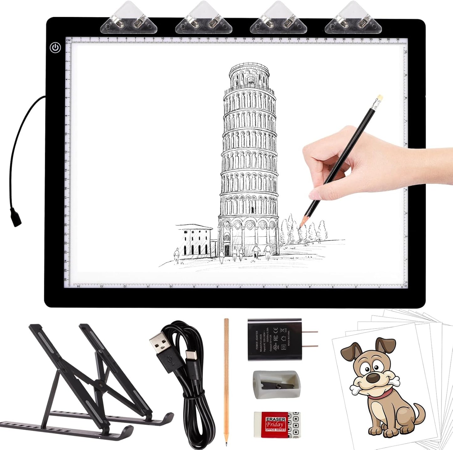 A3 Light Pad with Foldable Stand for Tracing and Drawing