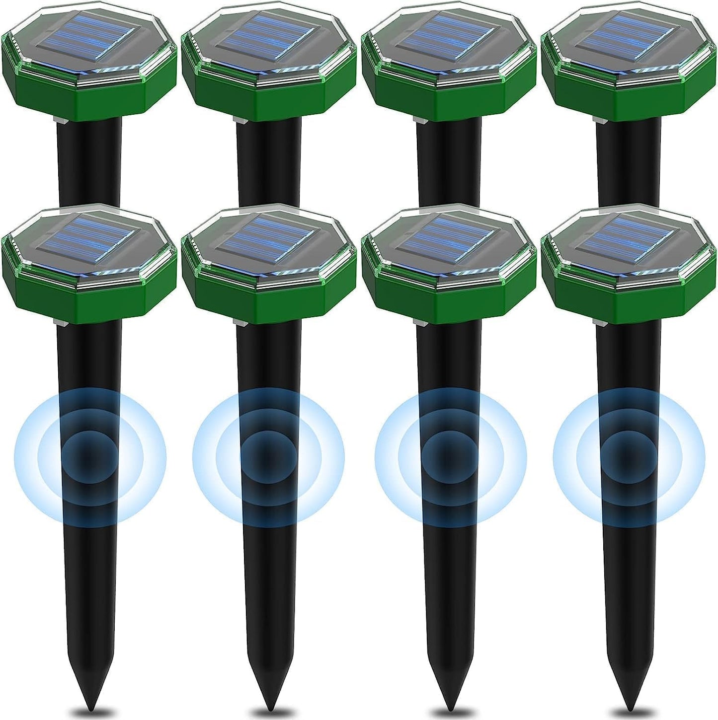 Mole Repellent Solar Powered Ultrasonic Yard Defender - 8 Pack
