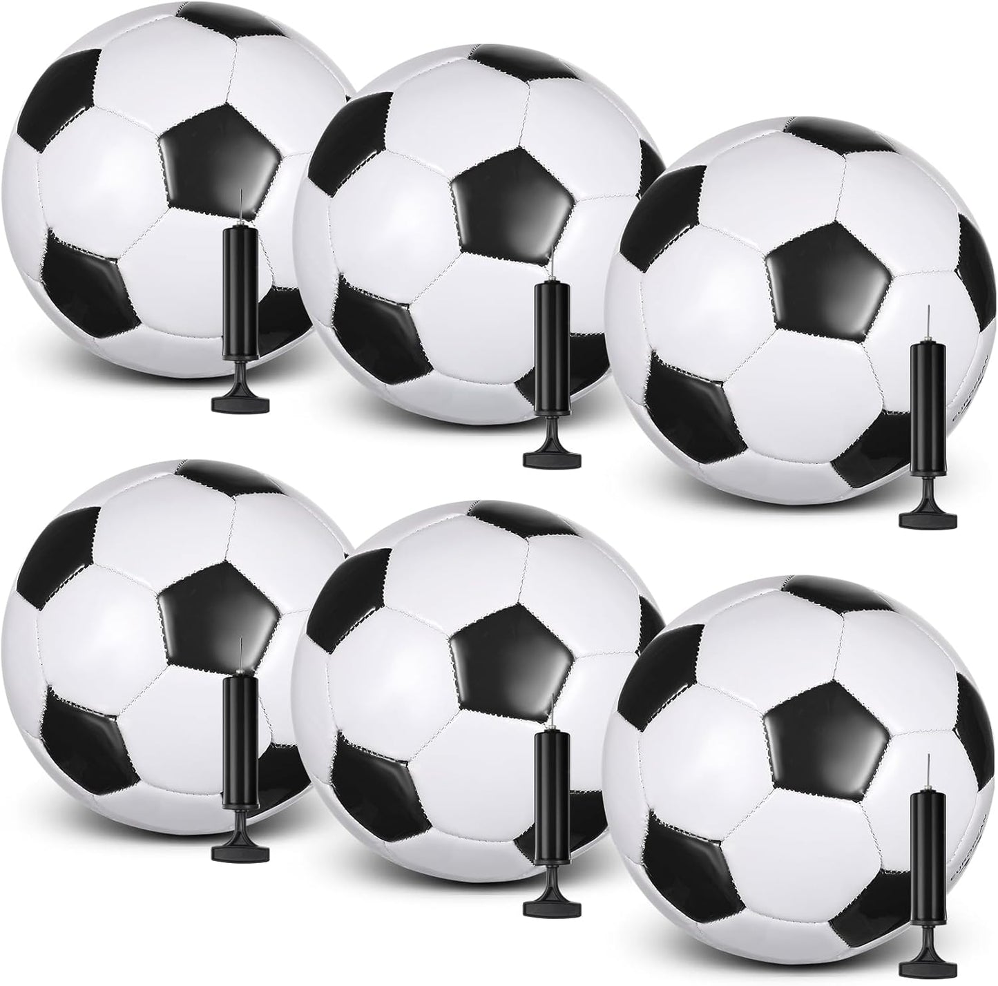 6 Pcs Operation Christmas Soccer Ball Set for Youth Training