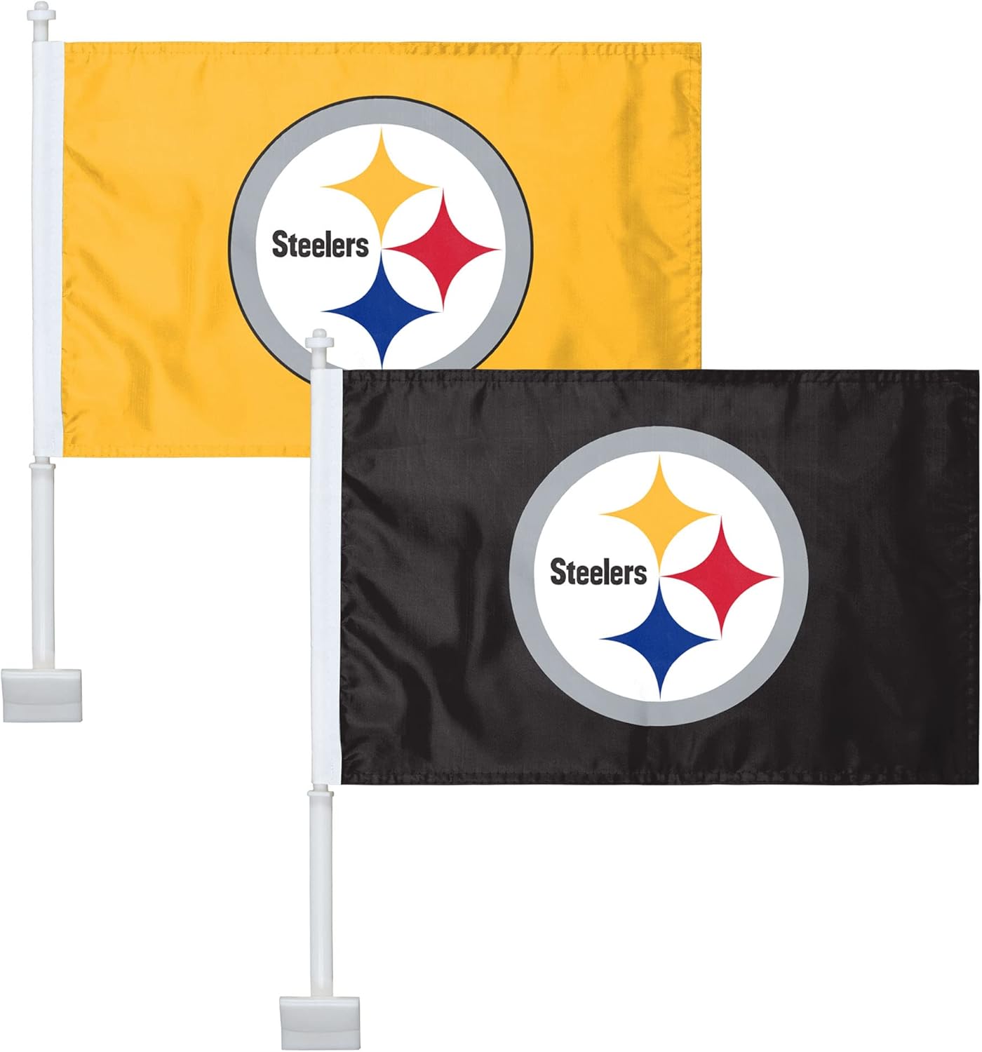 NFL 2 Pack Solid Car Flag - Show Your Team Spirit Everywhere