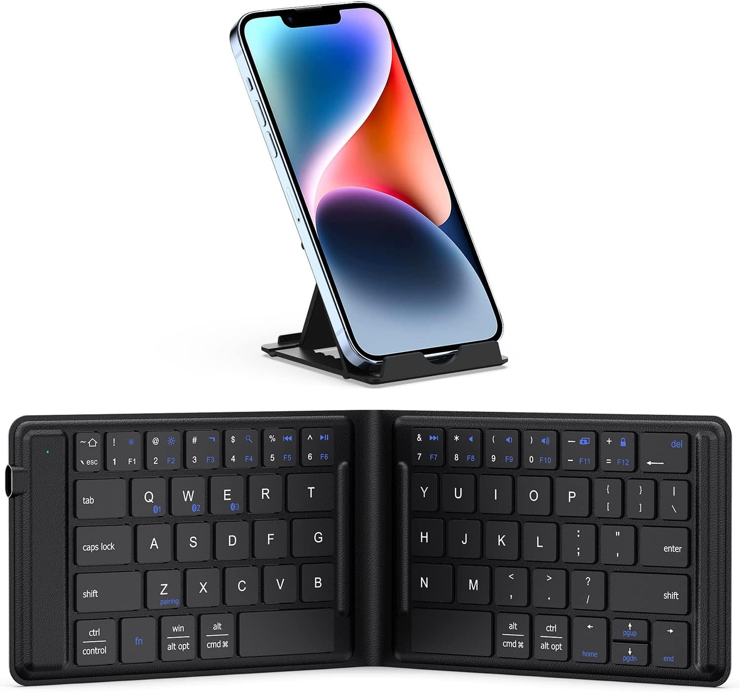iClever Foldable Bluetooth Keyboard: Portable Multi-Device Touch Typing!
